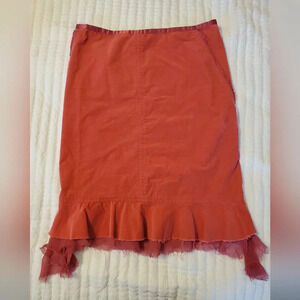 Tom K Nguyen Vintage Pink Fringe Skirt Size 6